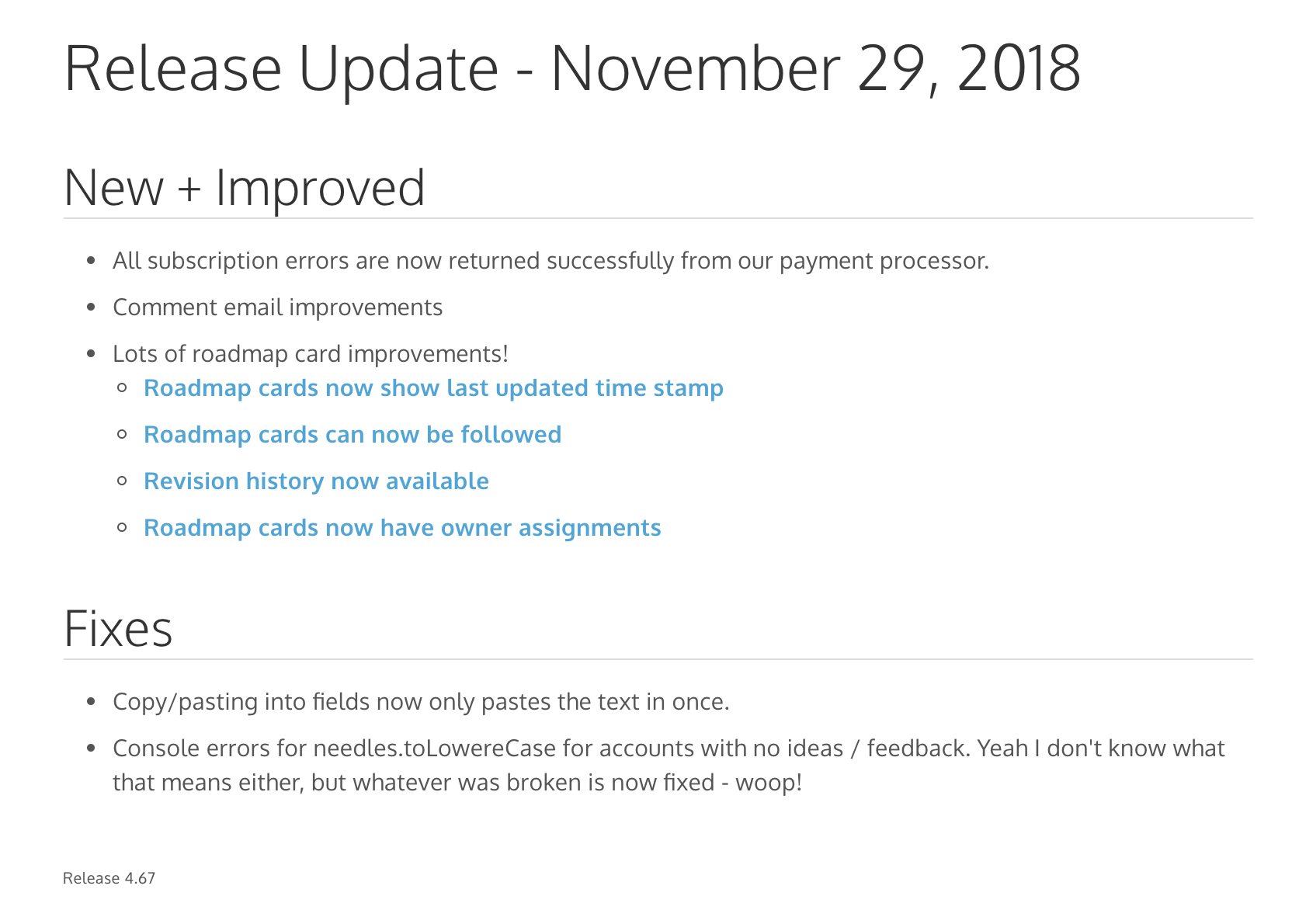 How To Write Great Release Notes | Prodpad Pertaining To Software Release Notes Template Word