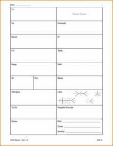 Icu Nursing Report Sheet Template regarding Nurse Report Sheet Templates