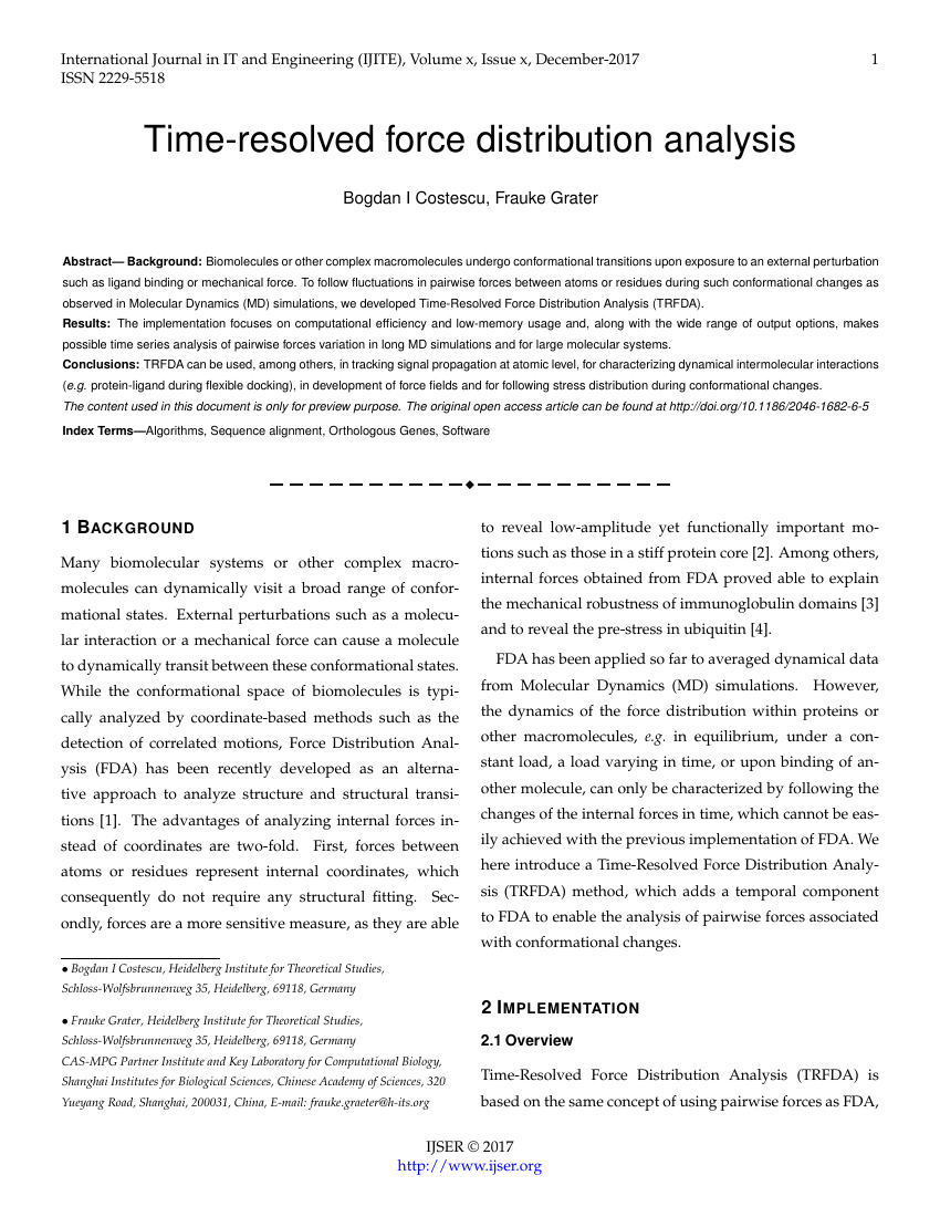 Ijser Publishing - International Journal Of Scientific Within Academic Journal Template Word