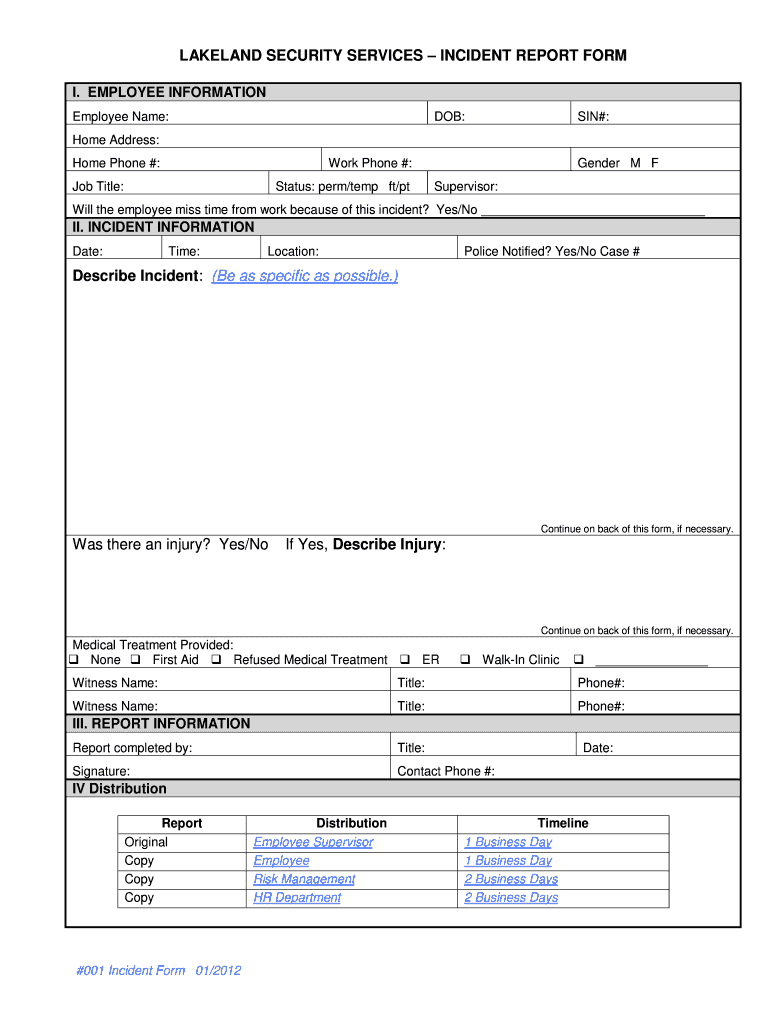 Incident Report Form – Fill Out And Sign Printable Pdf Template | Signnow Regarding Insurance Incident Report Template