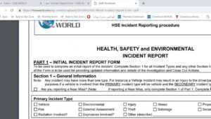 Incident Report Form - Hsse World for Health And Safety Incident Report Form Template