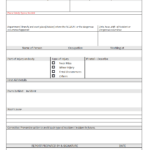 Incident Report Form – Regarding Injury Report Form Template