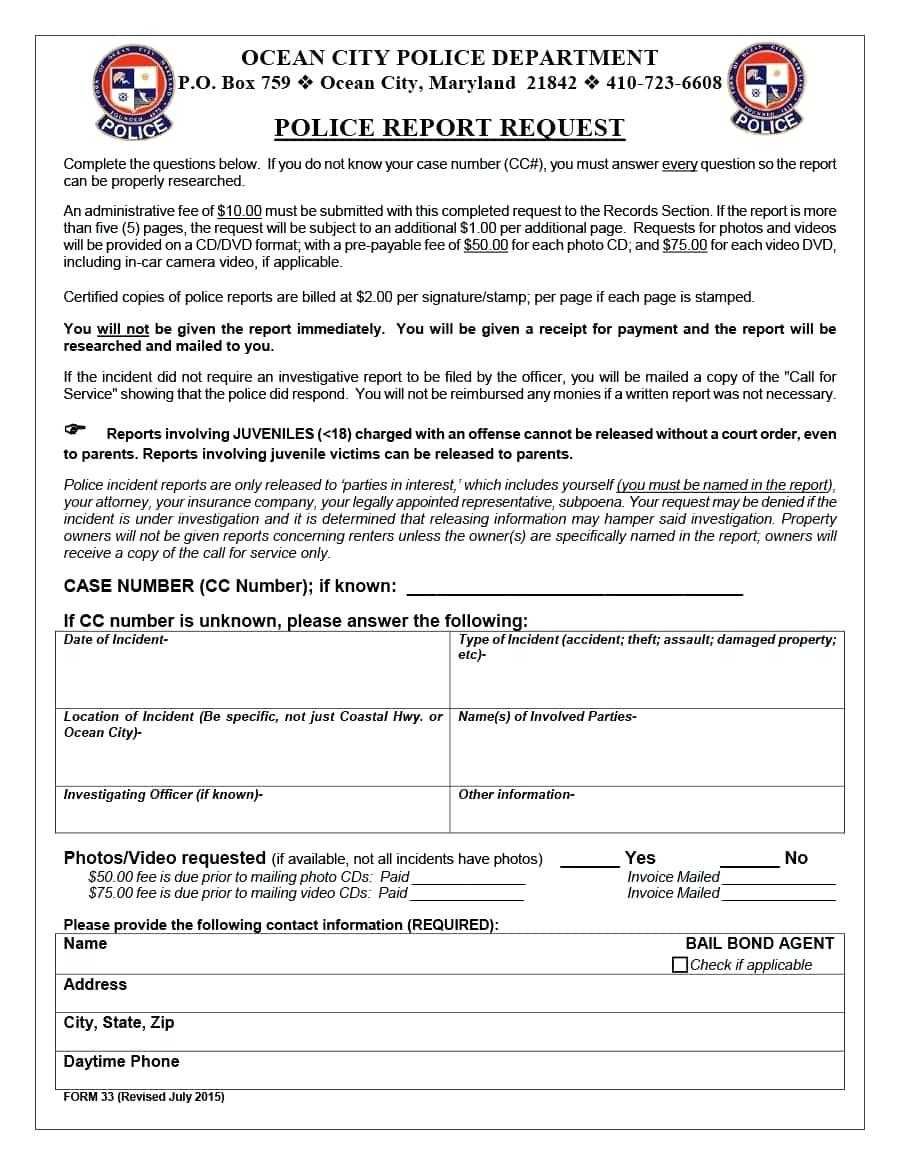 Incident Report Form Template Free Download – Vmarques Throughout Fake Police Report Template