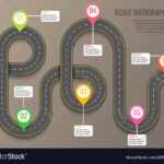 Infographics Template With Road Map Using Pointers throughout Blank Road Map Template