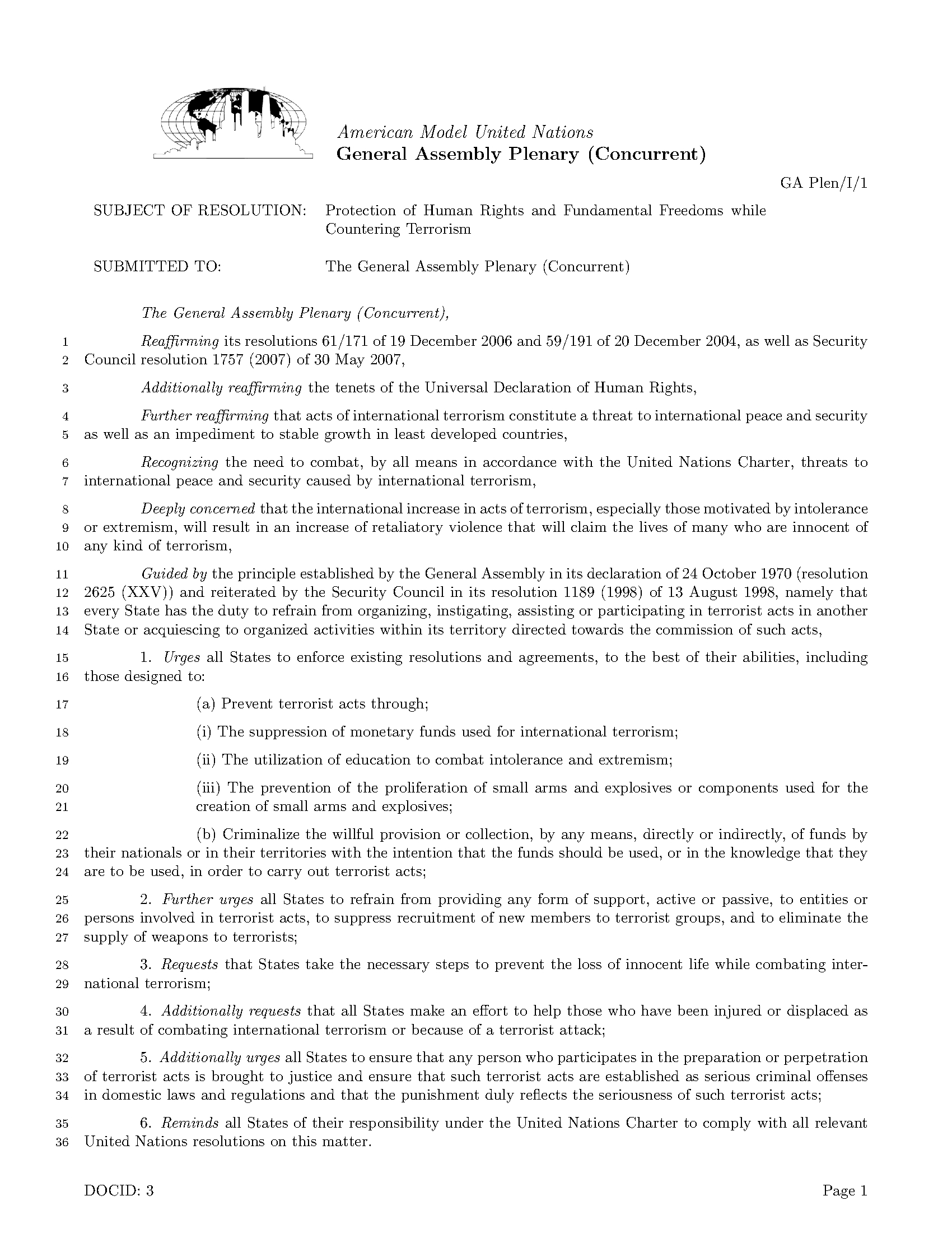 Introduction To United Nations Documents – Amun In Rapporteur Report Template