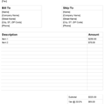 Invoice Template For Word – Free Simple Invoice For Microsoft Office Word Invoice Template