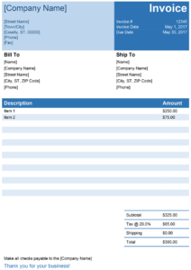 Invoice Template For Word - Free Simple Invoice regarding Microsoft Office Word Invoice Template