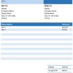 Invoice Template For Word – Free Simple Invoice Within Free Printable Invoice Template Microsoft Word