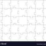 Jigsaw Puzzle Template 35 Pieces In Blank Jigsaw Piece Template