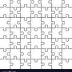 Jigsaw Puzzle White Blank Parts Template 7X7 Within Blank Jigsaw Piece Template