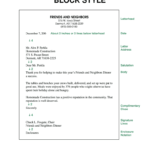 Kerangka Surat Block Style – Fill Online, Printable Regarding Modified Block Letter Template Word