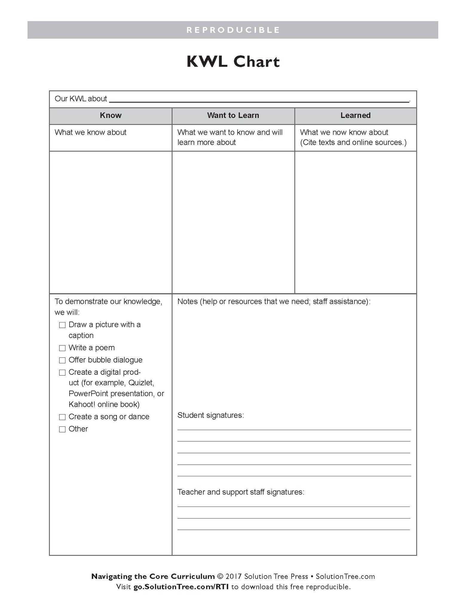 Kwl Worksheet Pdf | Printable Worksheets And Activities For Regarding Kwl Chart Template Word Document
