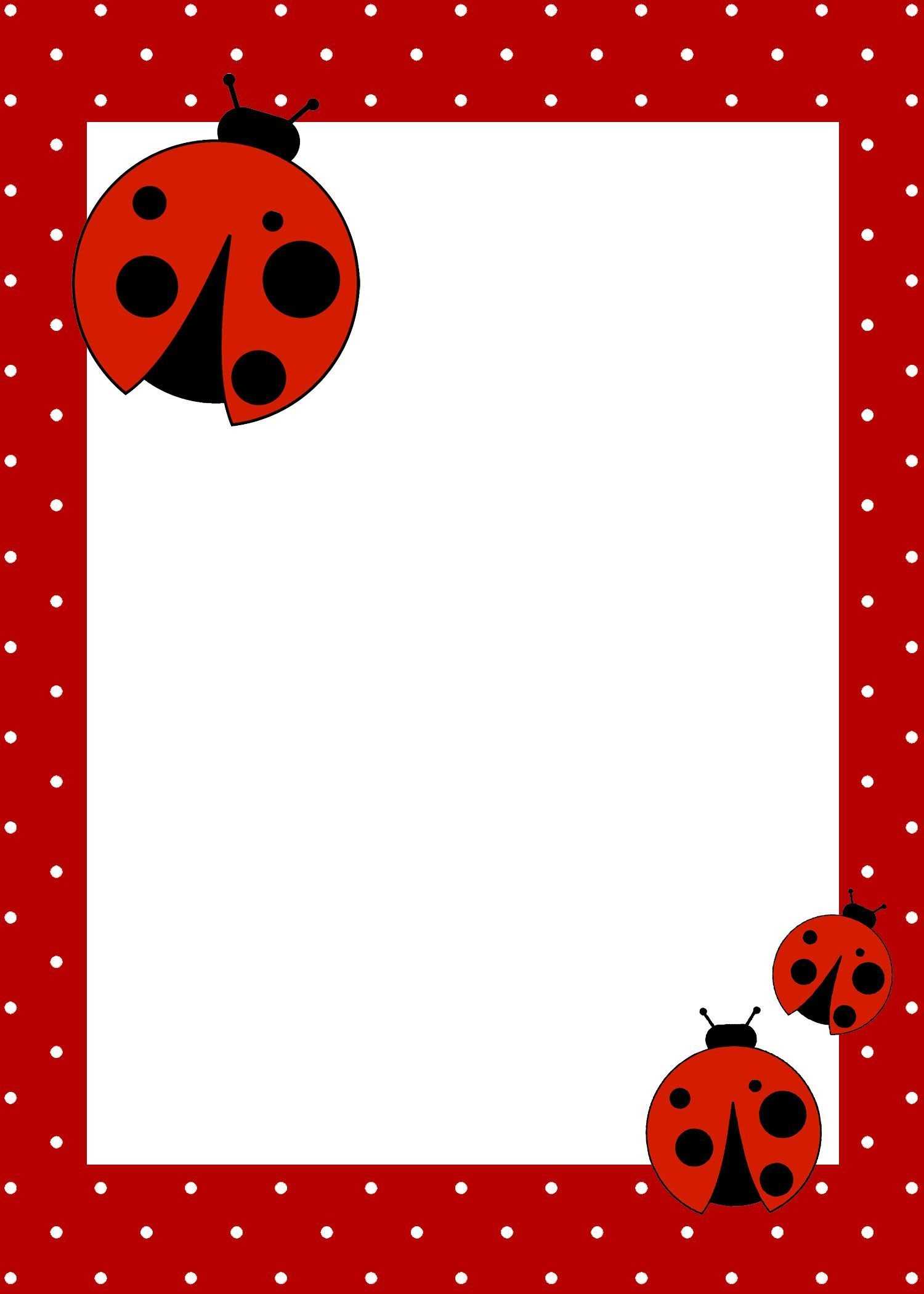 Ladybug Invitations Template Free – Barati.ald2014 Inside Blank Ladybug Template