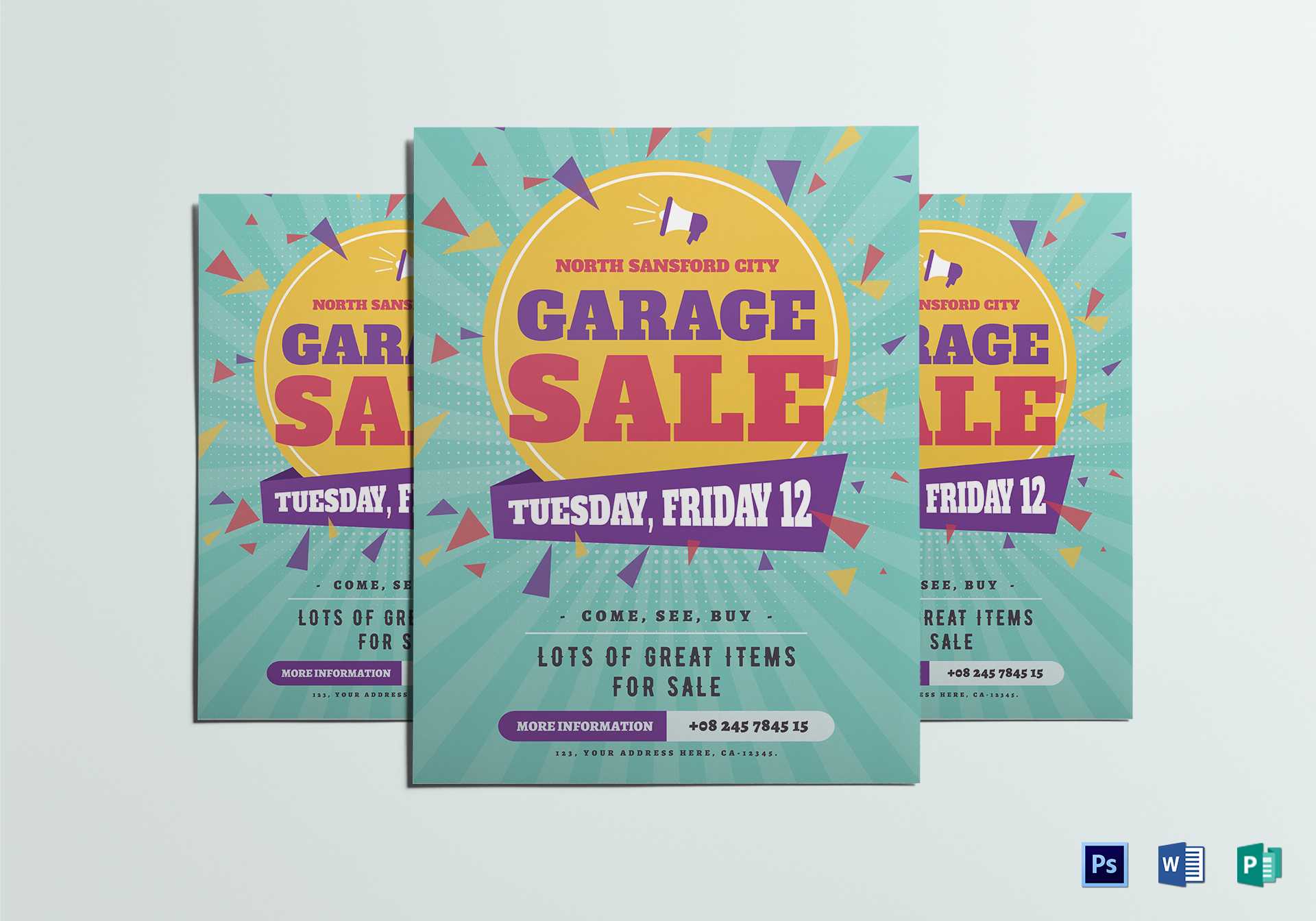 Large Garage Sale Flyer Template In Yard Sale Flyer Template Word