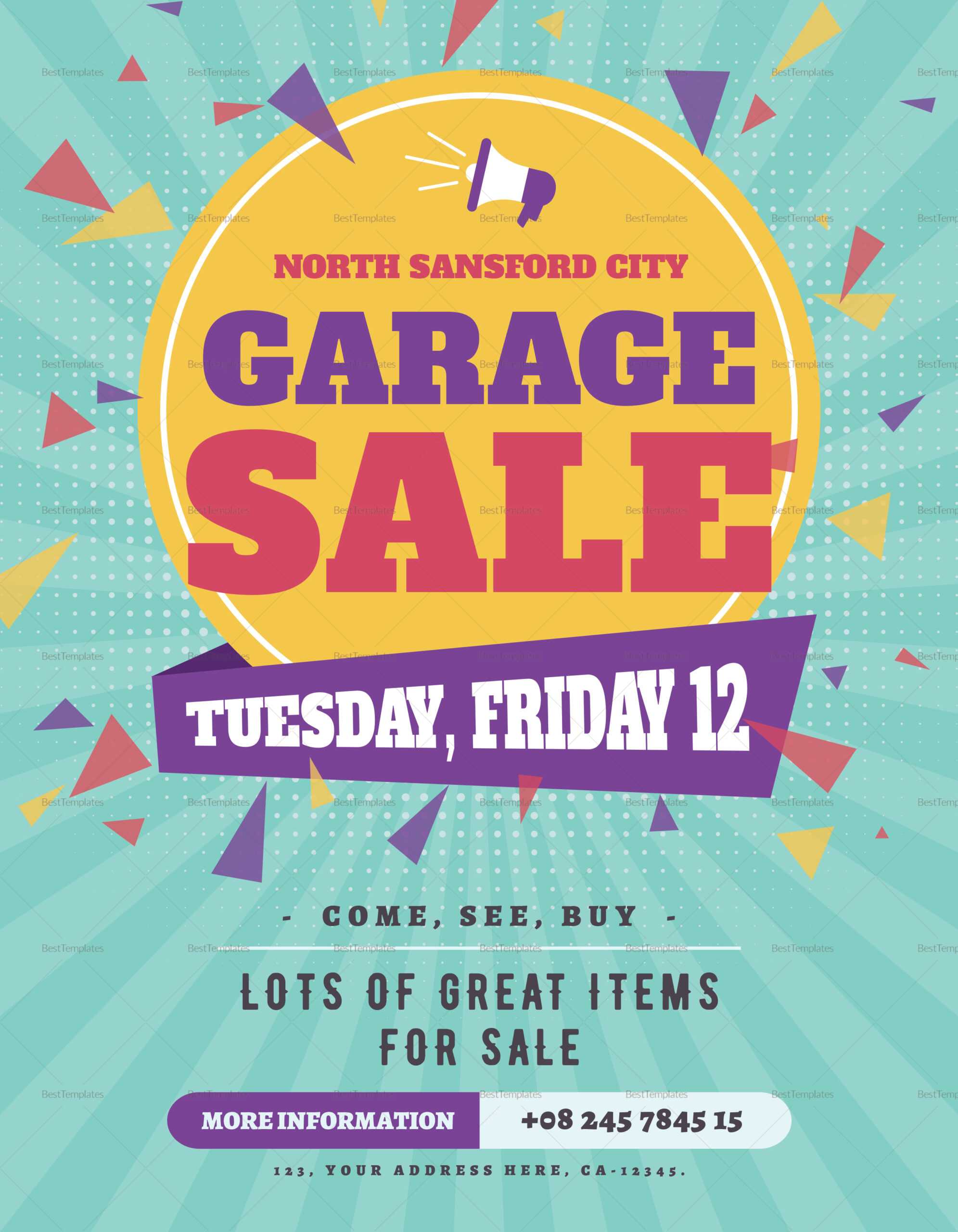 Large Garage Sale Flyer Template Throughout Garage Sale Flyer Template Word