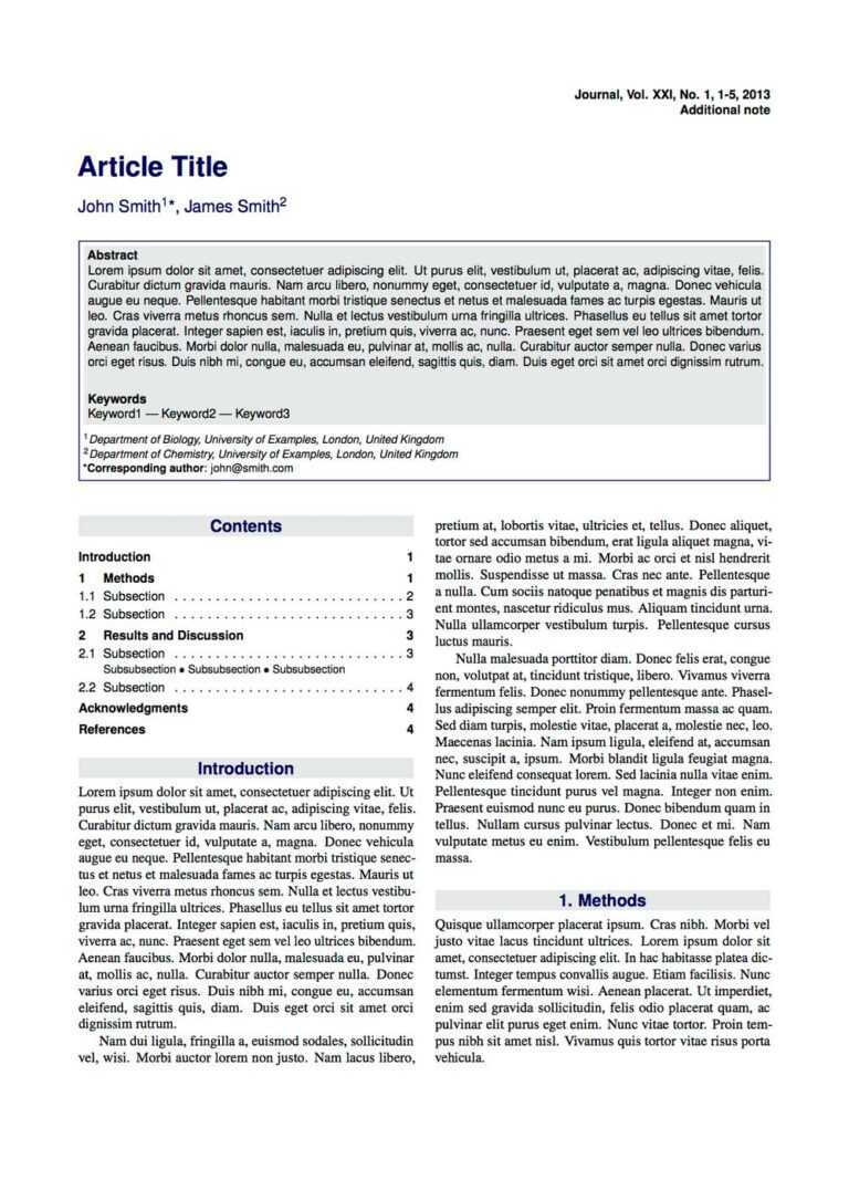 Technical Report Template Latex