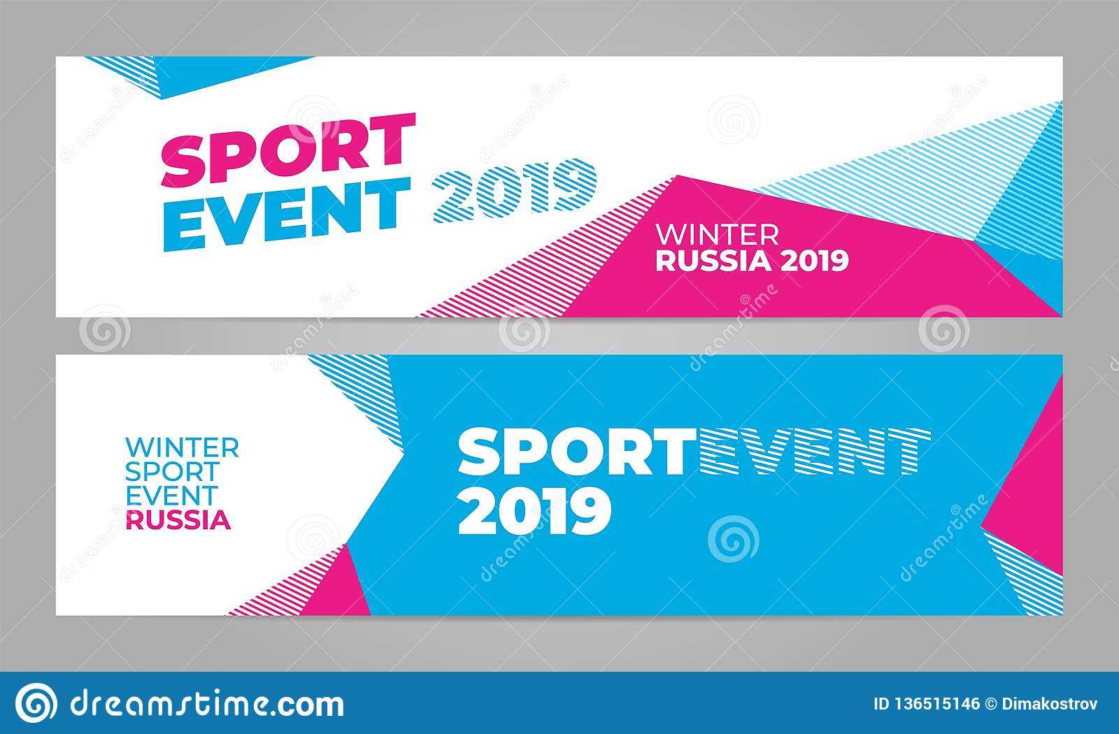 Layout Banner Template Design For Winter Sport Event 2019 For Sports Banner Templates
