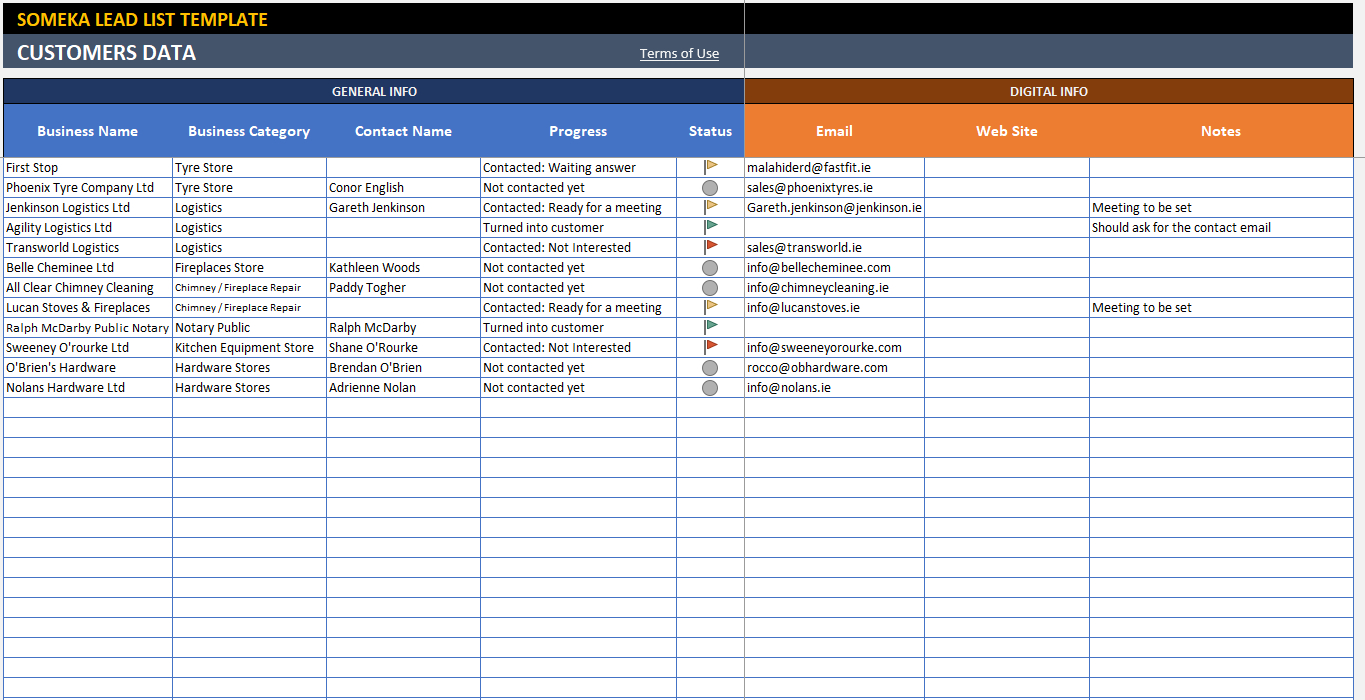 Lead List Template With Regard To Sales Lead Report Template