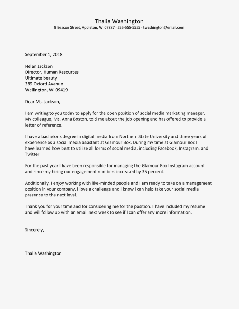 Letter Of Interest Template Microsoft Word 8950