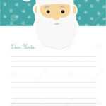 Letter Template To Santa Claus Stock Vector – Illustration For Blank Letter From Santa Template