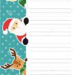 Letter Template To Santa Claus With An Elf And A Reindeer In Blank Letter From Santa Template