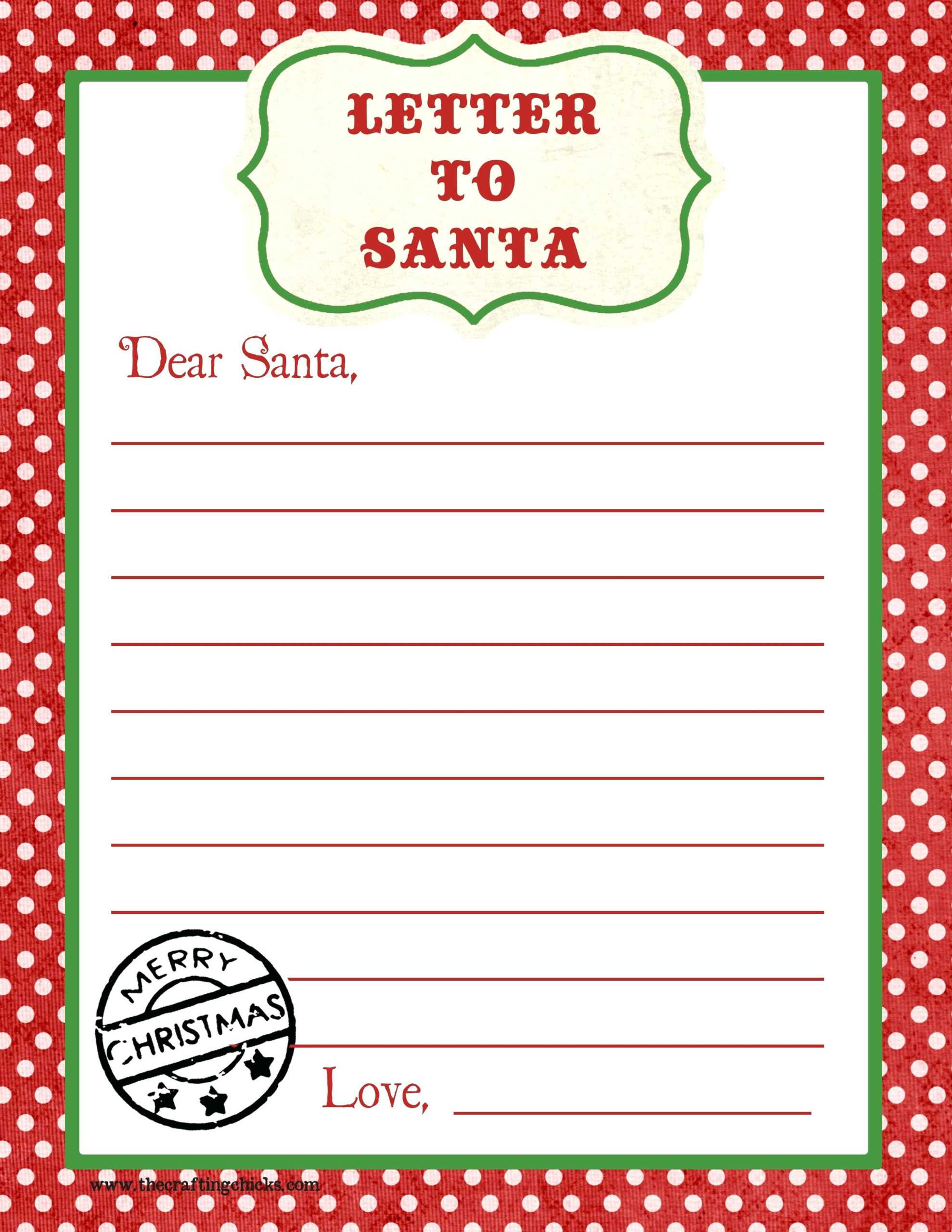 Letter To Santa – Plan.uristconsult In Letter From Santa Template Word