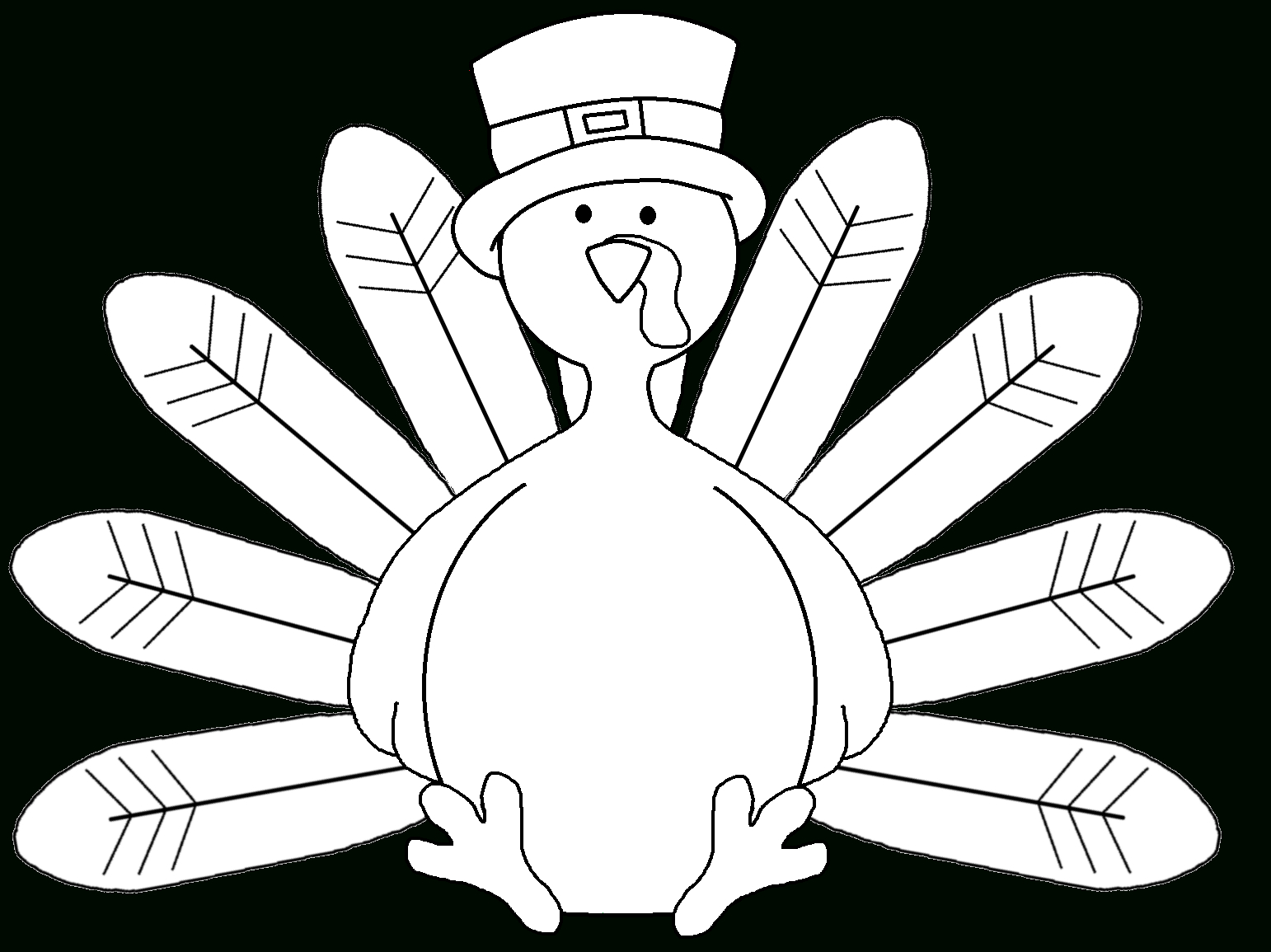 Library Of Black And White Turkey Printable Picture Library Throughout Blank Turkey Template