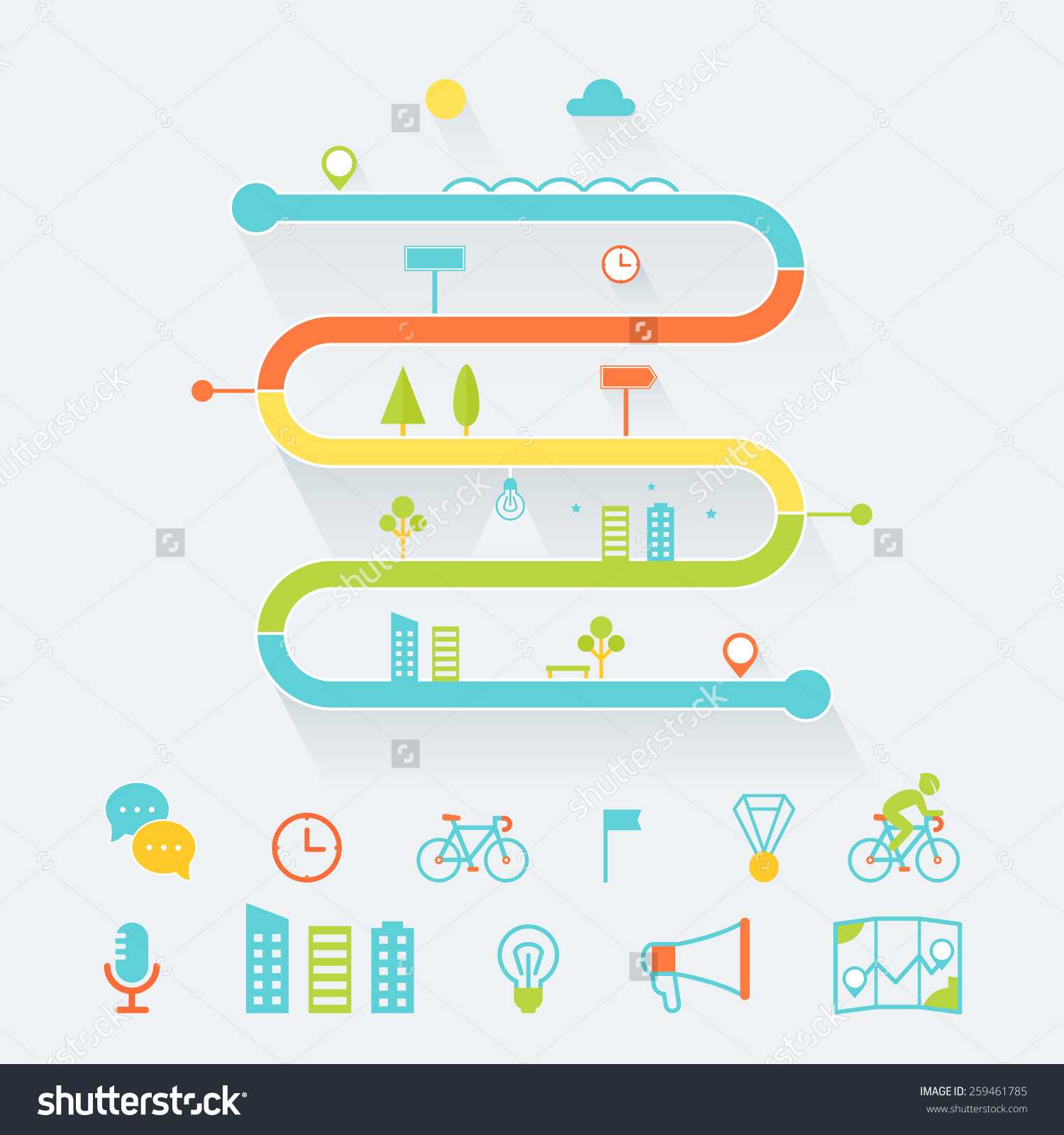 Library Of Timeline Road Map Svg Transparent Download Png With Blank Road Map Template