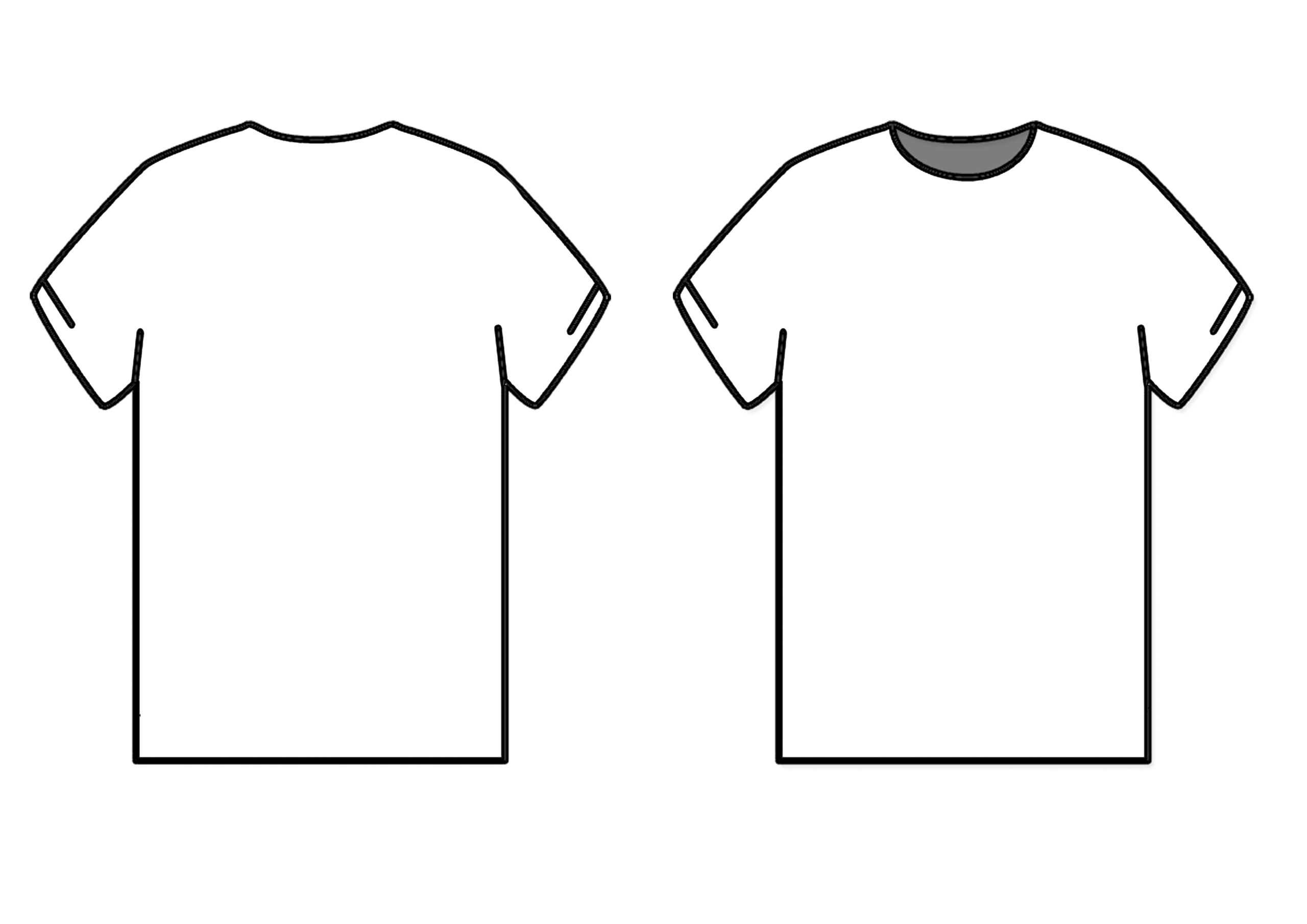Library Of White T Shirt Template Graphic Freeuse Stock Png Intended For Blank T Shirt Outline Template