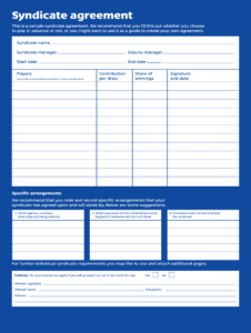 Lottery Syndicate Form - Fill Online, Printable, Fillable with Lottery Syndicate Agreement Template Word