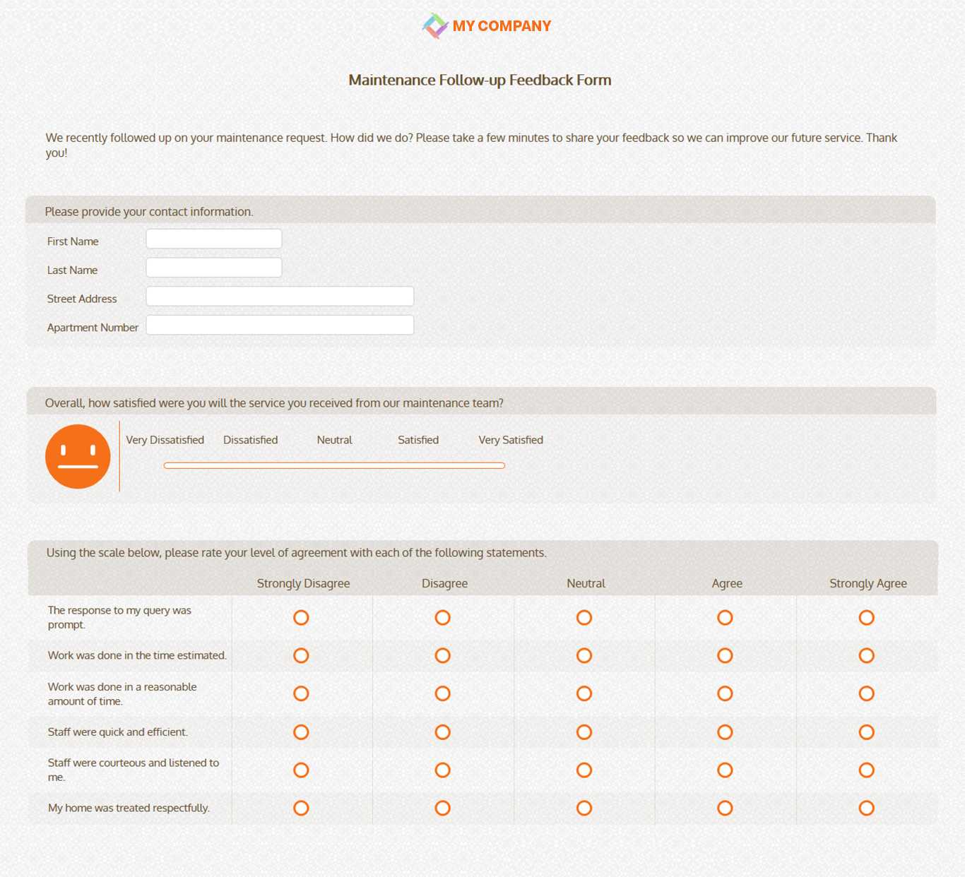 Maintenance Follow Up Feedback Form Template & Questions Pertaining To Poll Template For Word