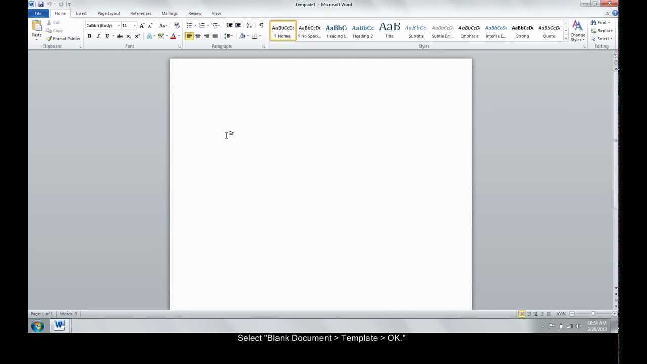 Make A Custom Template In Word Inside Creating Word Templates 2013