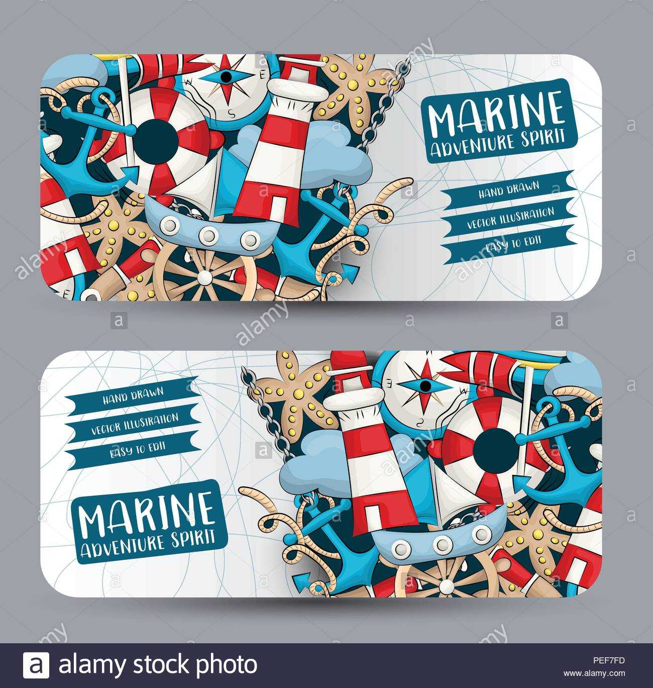 Marine Nautical Travel Concept. Horizontal Banner Template Within Nautical Banner Template