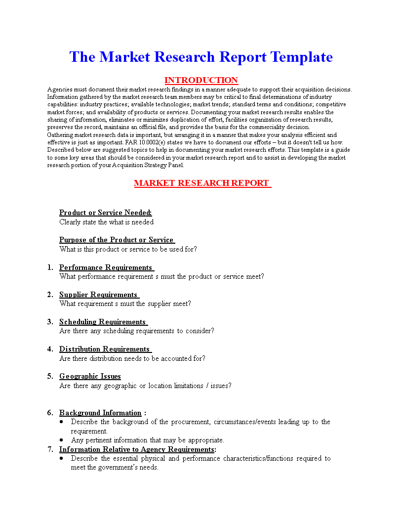 Market Research Report Format | Templates At With Research Report Sample Template