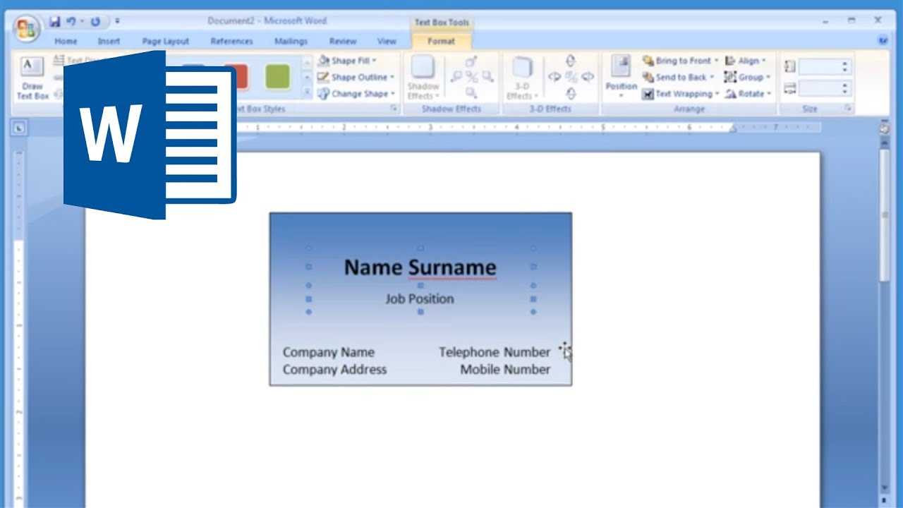 Microsoft Word – How To Make And Print Business Card 1/2 In Plain Business Card Template Microsoft Word