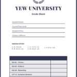 Midnight Blue Laurel College Report Card – Templatescanva Inside College Report Card Template