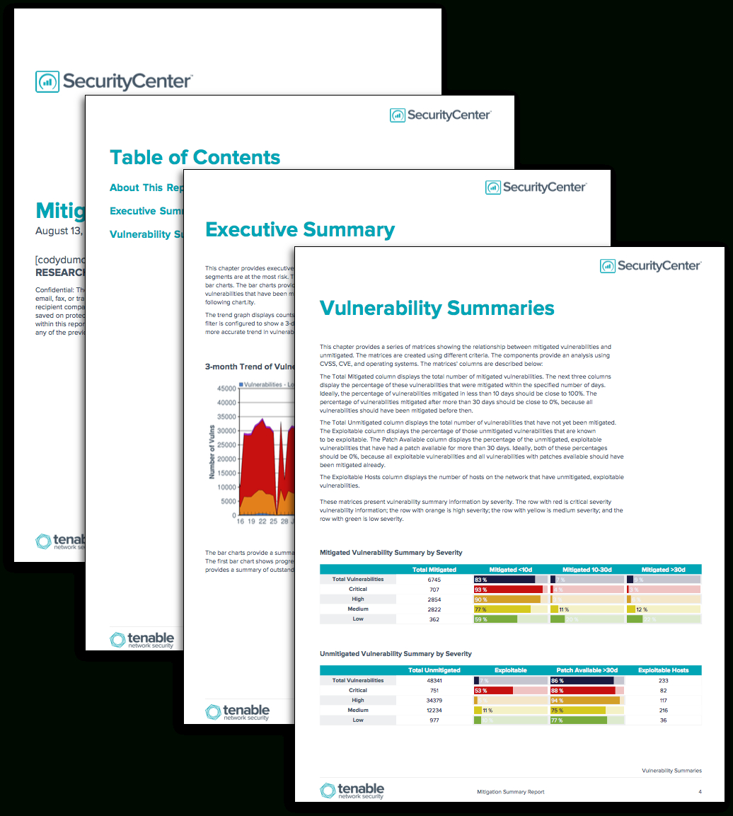 Mitigation Summary Report - Sc Report Template | Tenable® With Regard To Risk Mitigation Report Template