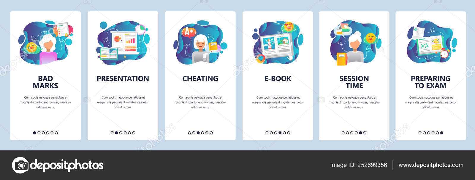 Mobile App Onboarding Screens. School And College Education Regarding College Banner Template
