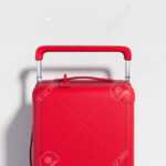 Modern Red Blank Suitcase On White Background, 3D Rendering. Throughout Blank Suitcase Template