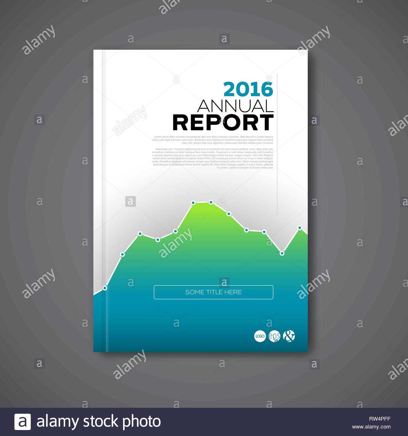 Modern Vector Annual Report Review Design Template With Big Within Annual Review Report Template