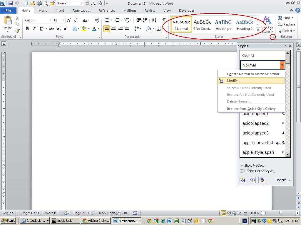 Modify A Style At The Template Level – Techrepublic For Change The Normal Template In Word 2010