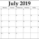 Month At A Glance Calendar Printable 2019 | Calendar Shelter For Month At A Glance Blank Calendar Template