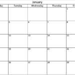 Monthly Calendar Excel Template – Printable Month Calendar Throughout Blank One Month Calendar Template