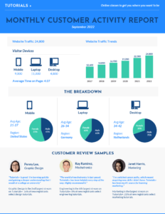 Monthly Consumer Activity Report Template throughout Monthly Activity Report Template