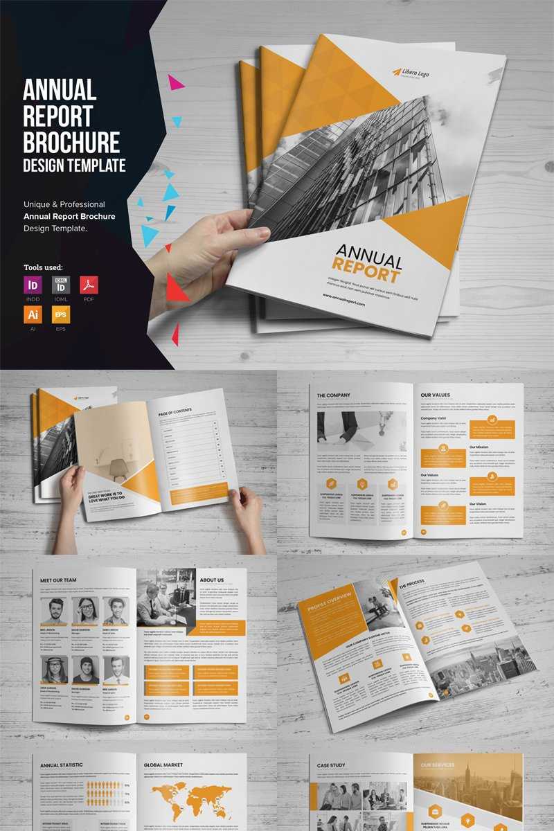 Mouri – Annual Report Design Corporate Identity Template Inside Illustrator Report Templates