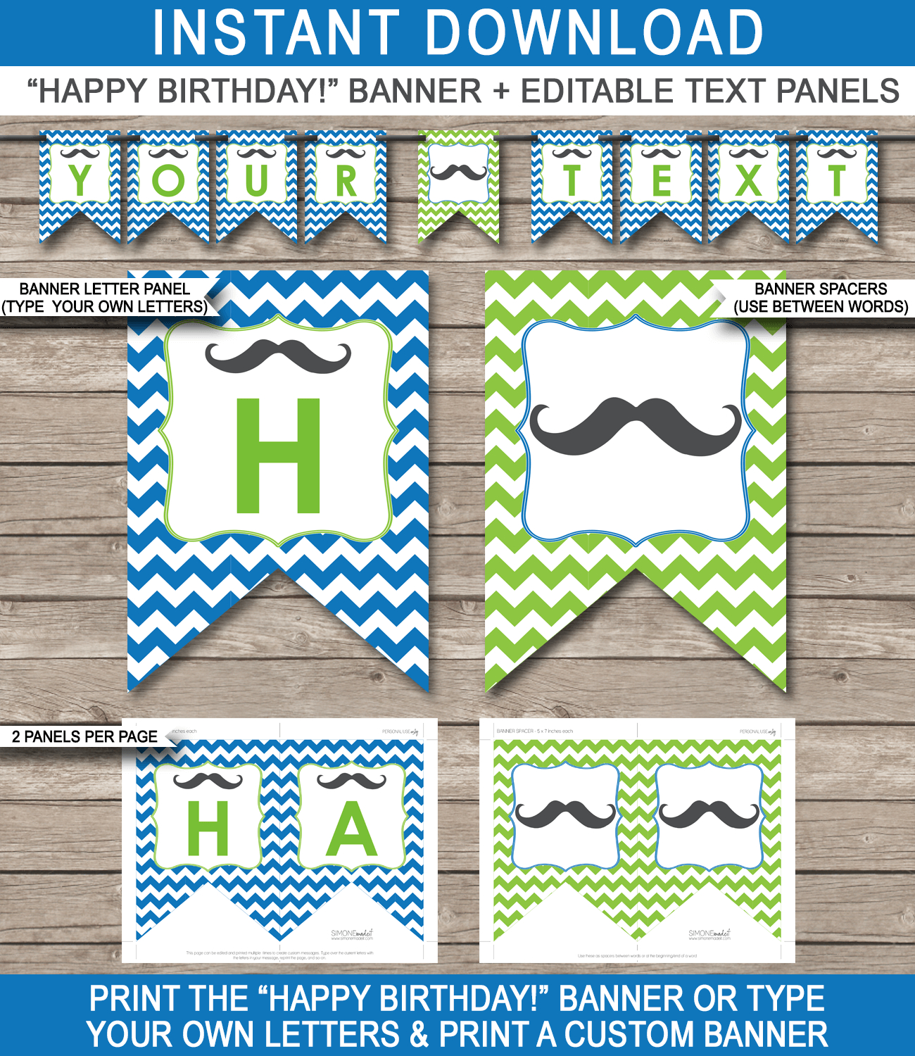Mustache Party Banner Template Pertaining To Free Printable Banner Templates For Word