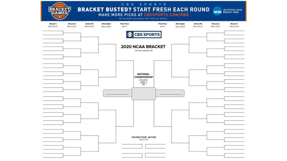 Ncaa Tournament Printable Bracket 2020: Print Your March With Blank March Madness Bracket Template