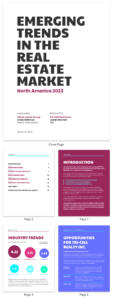 Neon Real Estate Market Industry Report Template for Real Estate Report Template