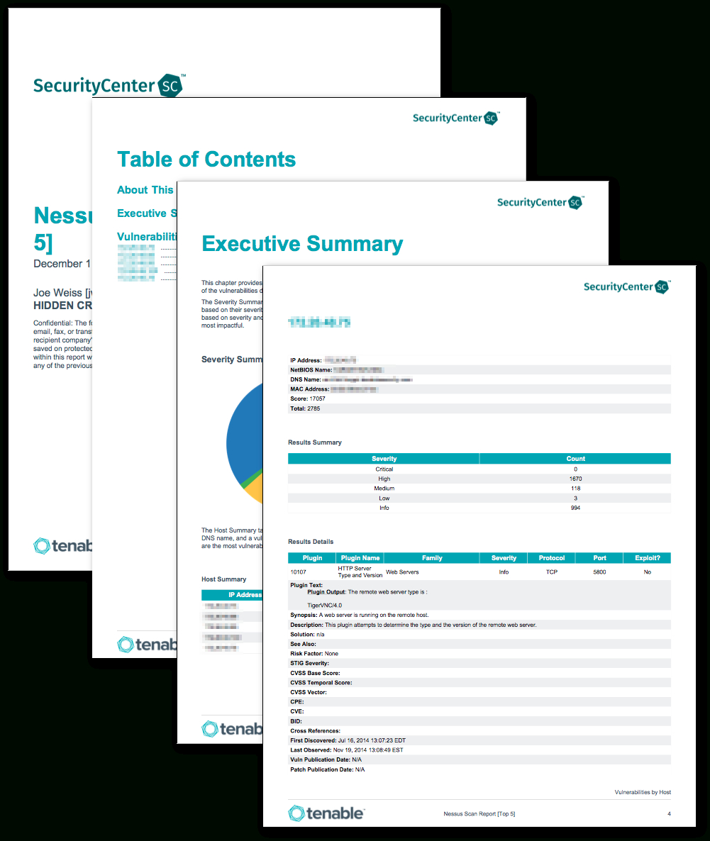 Nessus Scan Report (Top 5) - Sc Report Template | Tenable® Regarding Nessus Report Templates