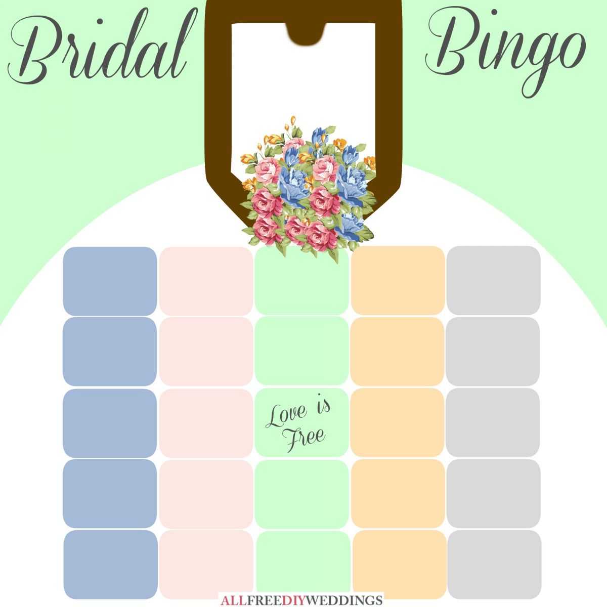 New Bridal Bingo: Free Bridal Shower Games With Regard To Blank Bridal Shower Bingo Template